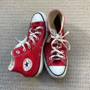 Red Converse Hightop Sneakers